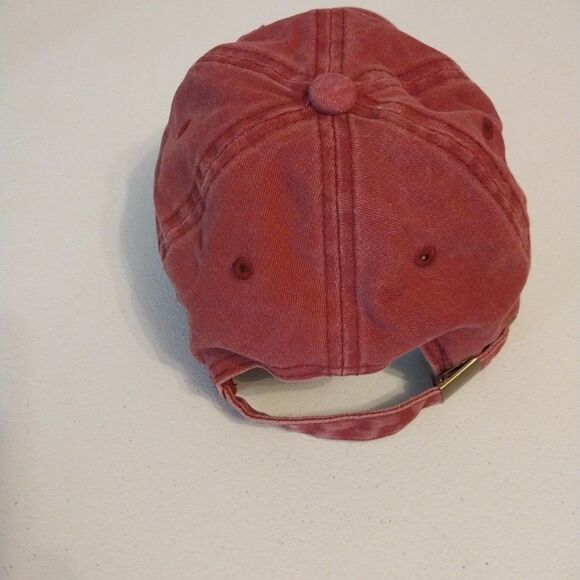 Boston Distressed Baseball Cap Hat Red By Elidan Corp Adjustable Strap USA Flag - Picture 3 of 15